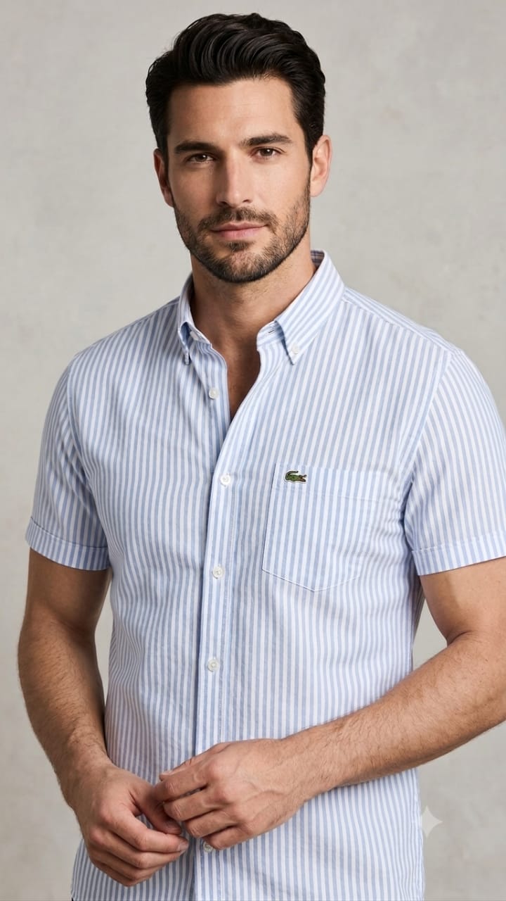👔chemise lacoste demi manche