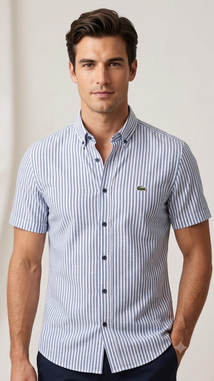 👔chemise lacoste demi manche