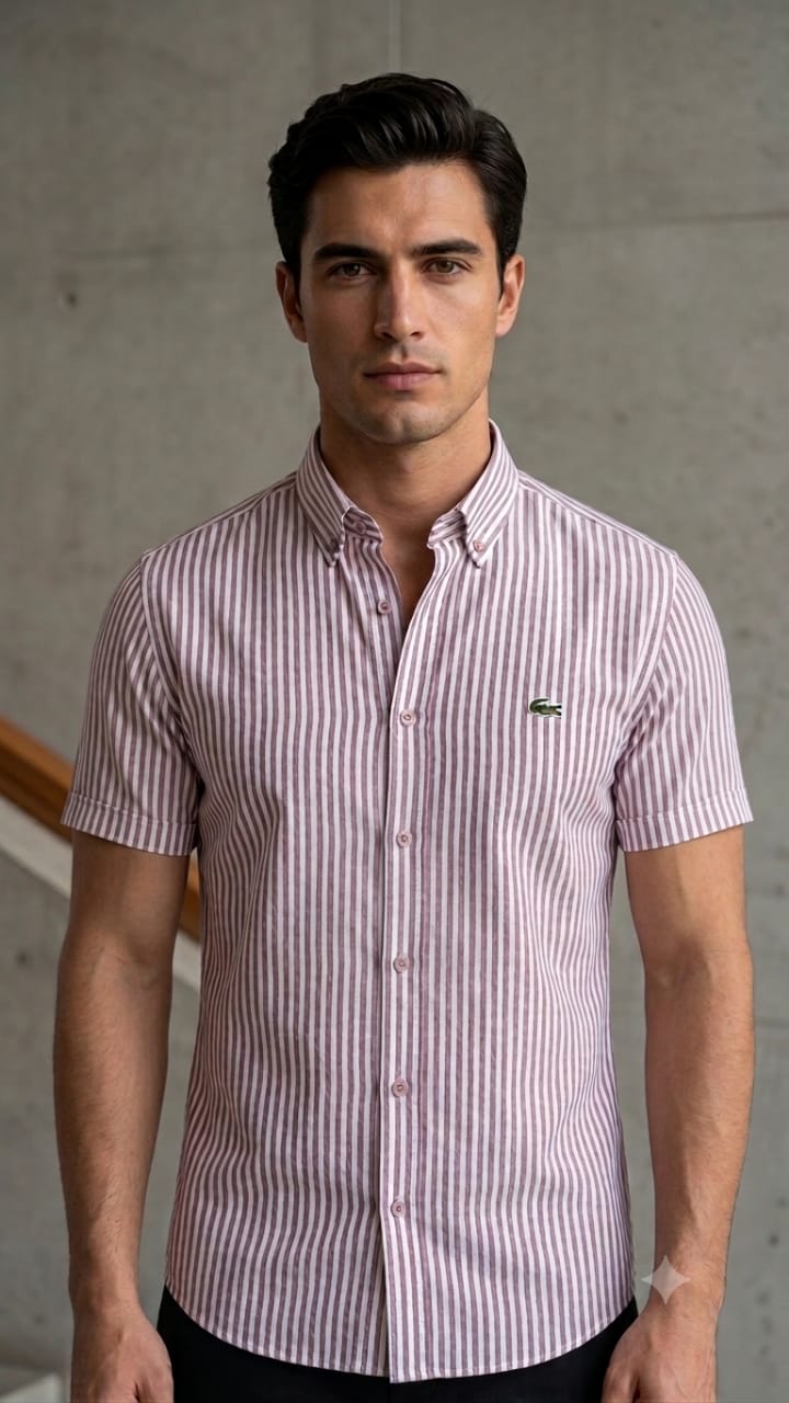 👔chemise lacoste demi manche