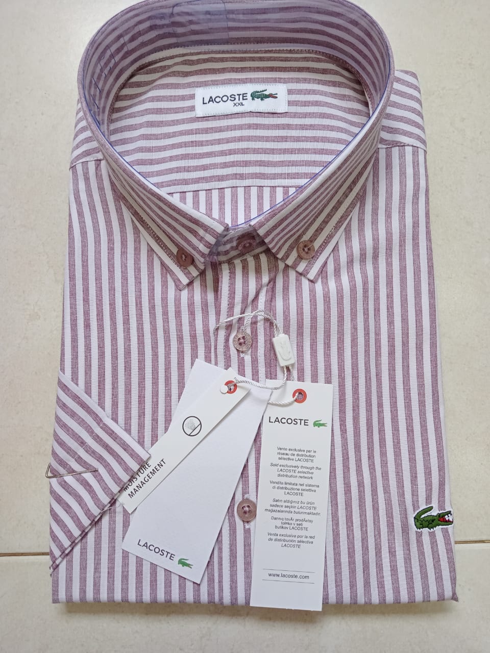 👔chemise lacoste demi manche